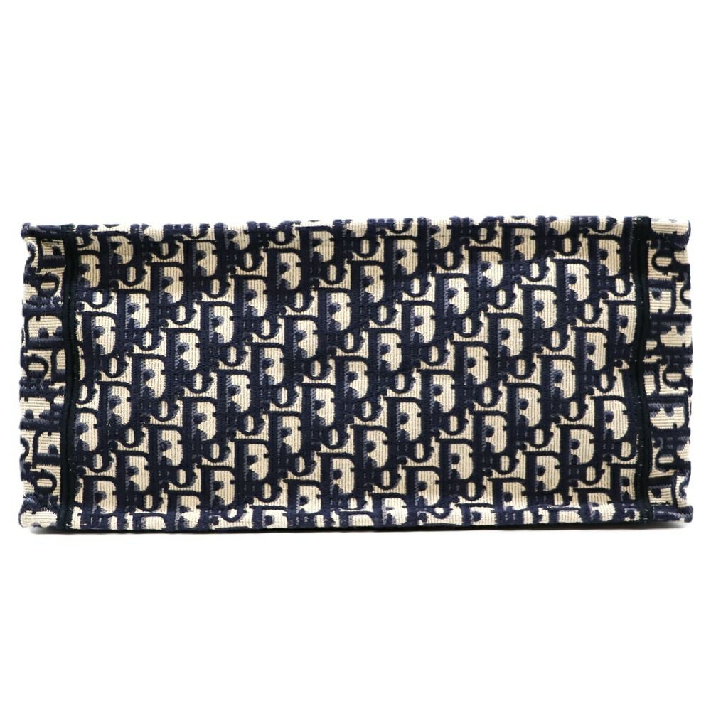 【リユース品】 ディオール DIOR バッグ トートバッグ ブックトート ミディアム ネイビー/ホワイト 【お取り寄せ】