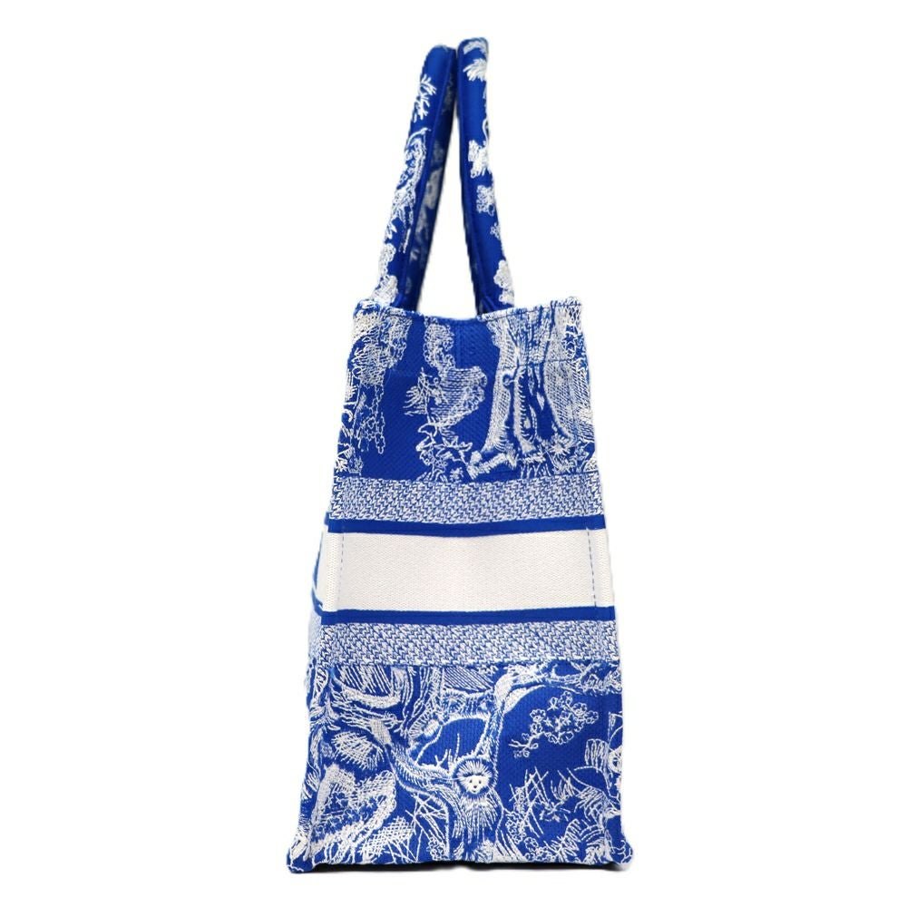 【リユース品】 ディオール DIOR バッグ トートバッグ ブックトート ミディアム ブルー/ホワイト 【お取り寄せ】