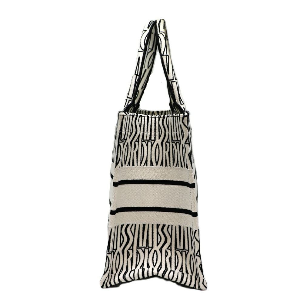 【リユース品】 ディオール DIOR バッグ トートバッグ ブックトート ミディアム ホワイト/ブラック 【お取り寄せ】