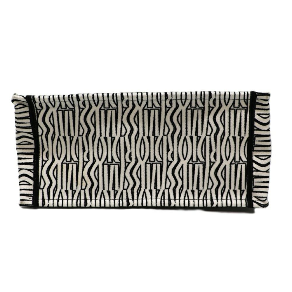 【リユース品】 ディオール DIOR バッグ トートバッグ ブックトート ミディアム ホワイト/ブラック 【お取り寄せ】