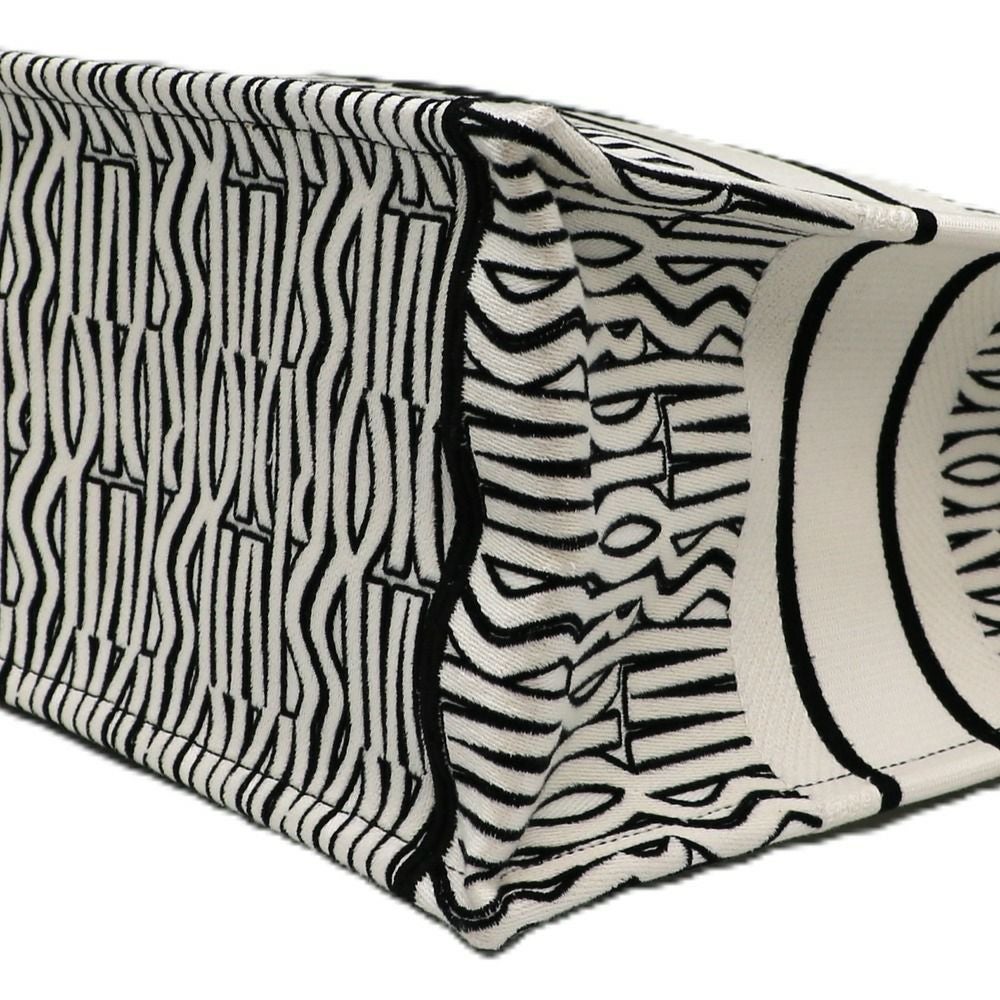 【リユース品】 ディオール DIOR バッグ トートバッグ ブックトート ミディアム ホワイト/ブラック 【お取り寄せ】