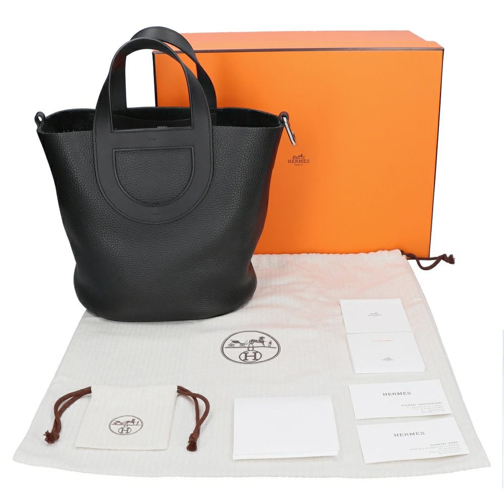 【リユース品】 エルメス HERMES バッグ トートバッグ インザループ23 ブラック/シルバー金具 【お取り寄せ】