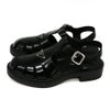 【リユース品】 プラダ PRADA 靴 サンダル ブラッシュドレザー フィッシャーマンサンダル ブラック 【お取り寄せ】