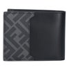 フェンディ FENDI メンズ 折財布 ニつ折り財布 小銭入れ付き 7M0373 AFF2 F0GXN BLACK+PALLADIUM