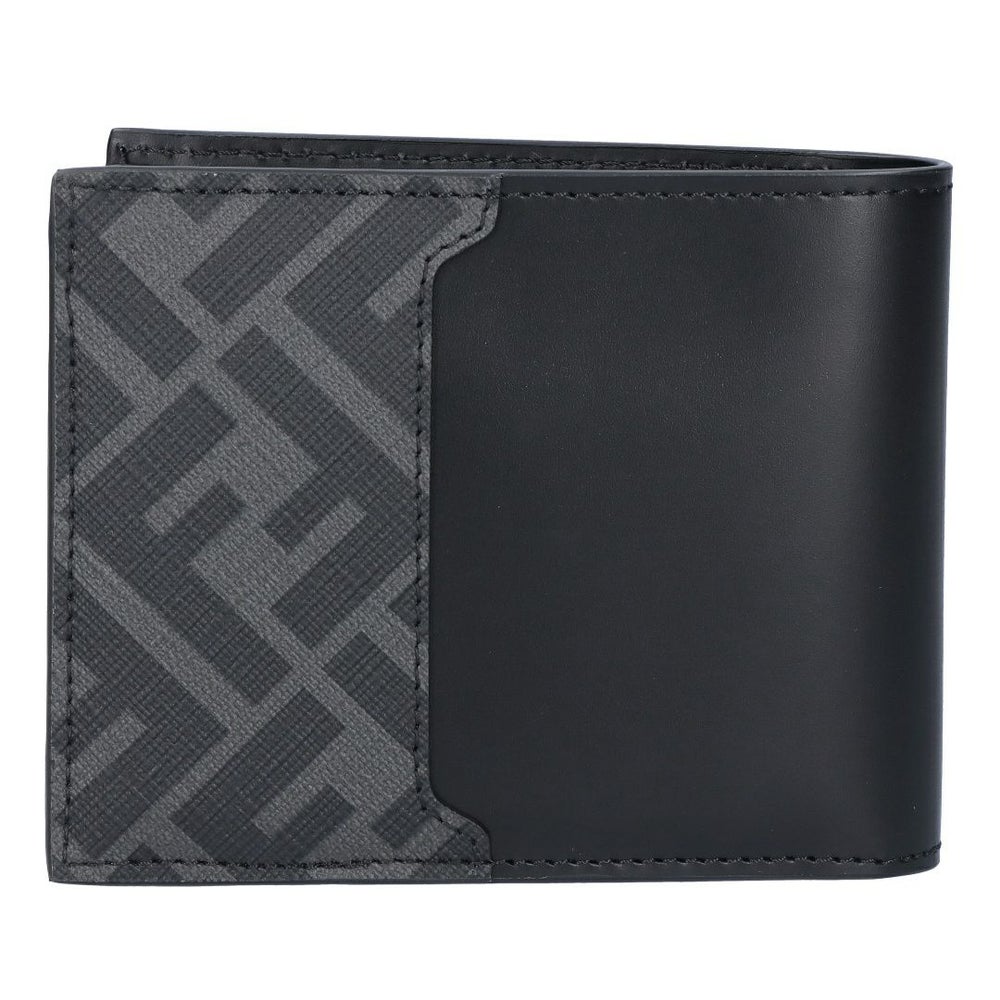 フェンディ FENDI メンズ 折財布 ニつ折り財布 小銭入れ付き 7M0373 AFF2 F0GXN BLACK+PALLADIUM