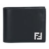 フェンディ FENDI メンズ 折財布 ニつ折り財布 小銭入れ付き 7M0373 AFF2 F0GXN BLACK+PALLADIUM