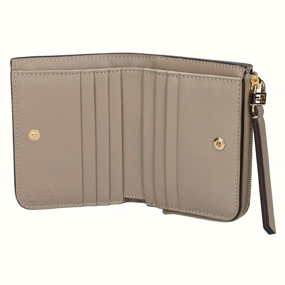 フェンディ FENDI 折財布 ニつ折り財布 ZUCCA EMBOSSED ズッカエンボス 8M0519 AAJD F0E65 DOVE SOFT GOLD