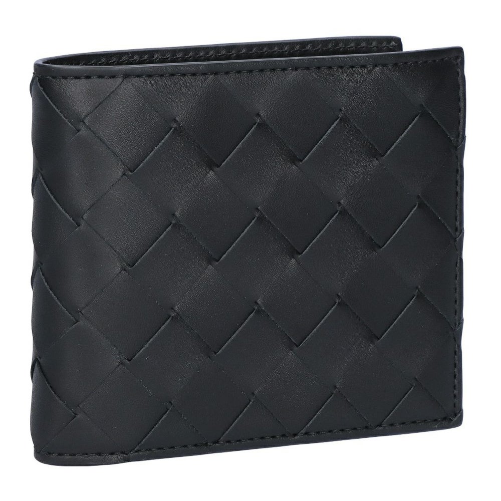 ボッテガヴェネタ BOTTEGA VENETA メンズ 折財布 二つ折り財布 小銭入れ付き イントレチャート 749412 VCPQ4 8803 BLACK-SILVER