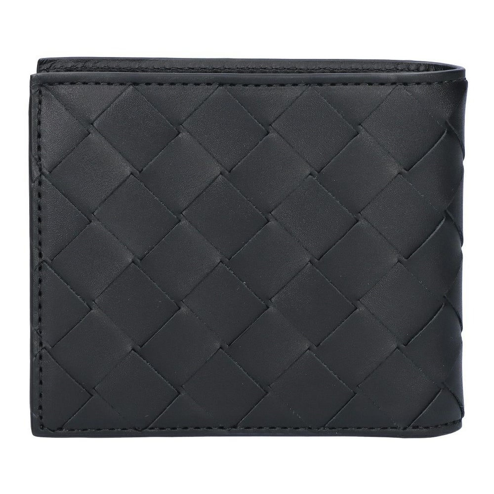 ボッテガヴェネタ BOTTEGA VENETA メンズ 折財布 二つ折り財布 小銭入れ付き イントレチャート 749412 VCPQ4 8803 BLACK-SILVER