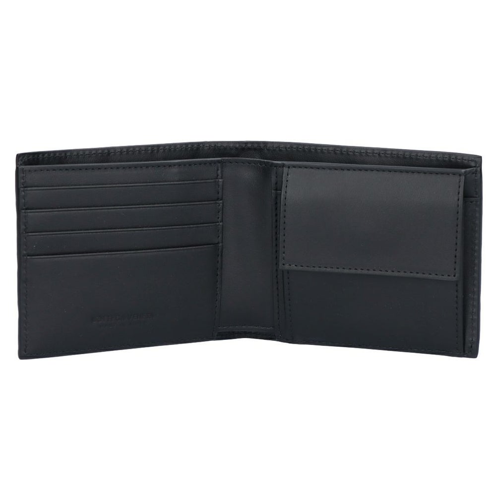 ボッテガヴェネタ BOTTEGA VENETA メンズ 折財布 二つ折り財布 小銭入れ付き イントレチャート 749412 VCPQ4 8803 BLACK-SILVER