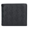 ボッテガヴェネタ BOTTEGA VENETA メンズ 折財布 二つ折り財布 小銭入れ付き イントレチャート 749412 VCPQ4 8803 BLACK-SILVER