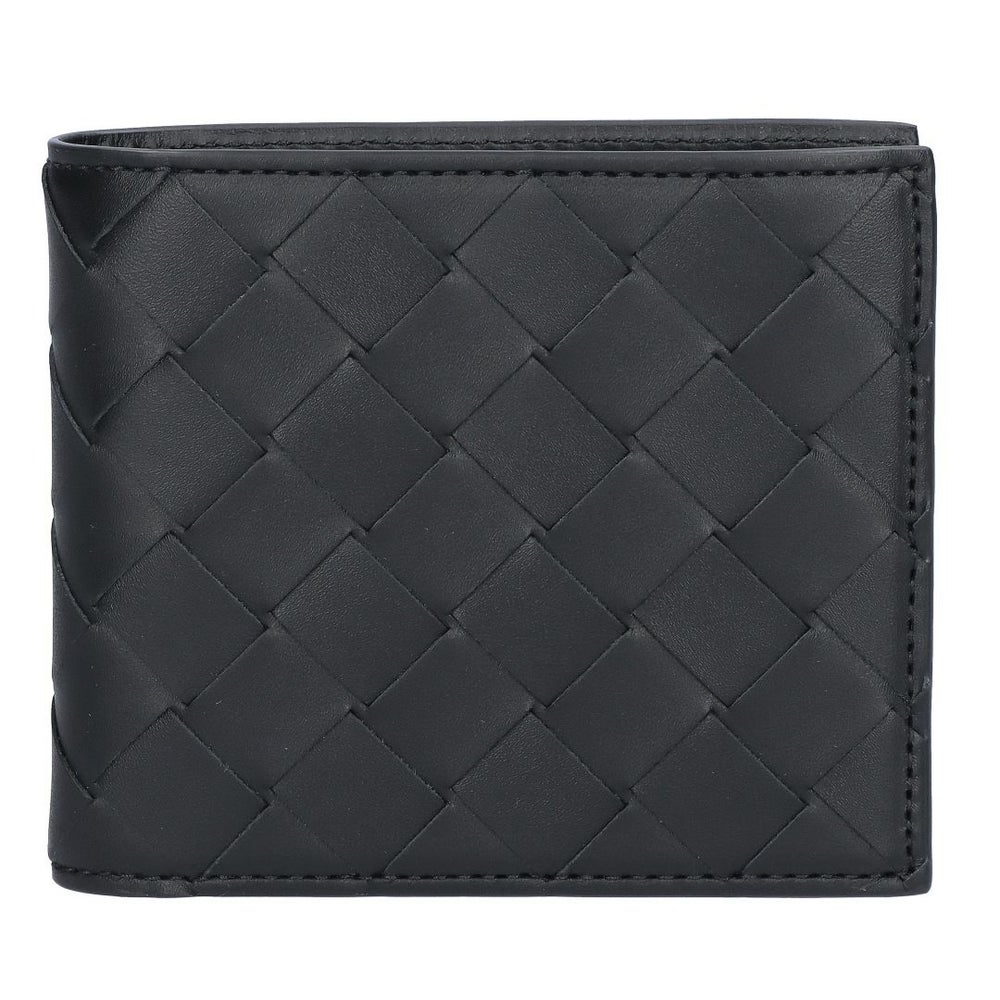 ボッテガヴェネタ BOTTEGA VENETA メンズ 折財布 二つ折り財布 小銭入れ付き イントレチャート 749412 VCPQ4 8803 BLACK-SILVER