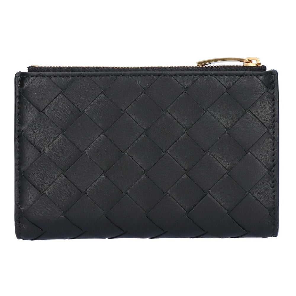 ボッテガヴェネタ BOTTEGA VENETA 折財布 二つ折り財布 イントレチャート 749940 XCPP2 8425 BLACK-GOLD