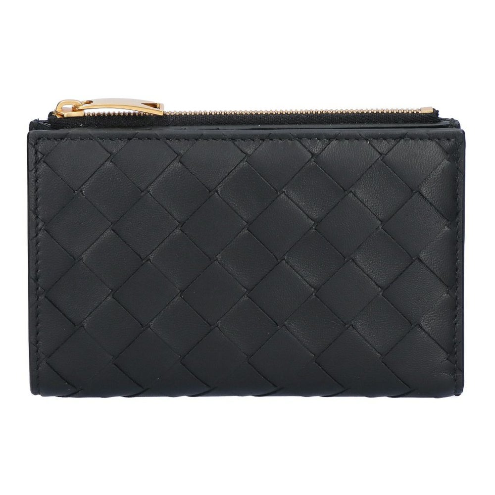ボッテガヴェネタ BOTTEGA VENETA 折財布 二つ折り財布 イントレチャート 749940 XCPP2 8425 BLACK-GOLD