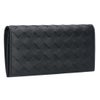 ボッテガヴェネタ BOTTEGA VENETA メンズ 長財布 イントレチャート 814673 VCPQ4 8803 BLACK-SILVER