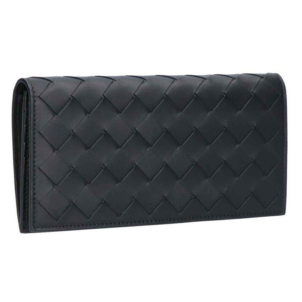 ボッテガヴェネタ BOTTEGA VENETA メンズ 長財布 イントレチャート 814673 VCPQ4 8803 BLACK-SILVER