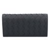 ボッテガヴェネタ BOTTEGA VENETA メンズ 長財布 イントレチャート 814673 VCPQ4 8803 BLACK-SILVER