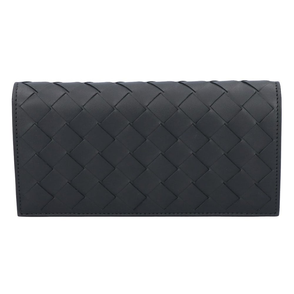 ボッテガヴェネタ BOTTEGA VENETA メンズ 長財布 イントレチャート 814673 VCPQ4 8803 BLACK-SILVER