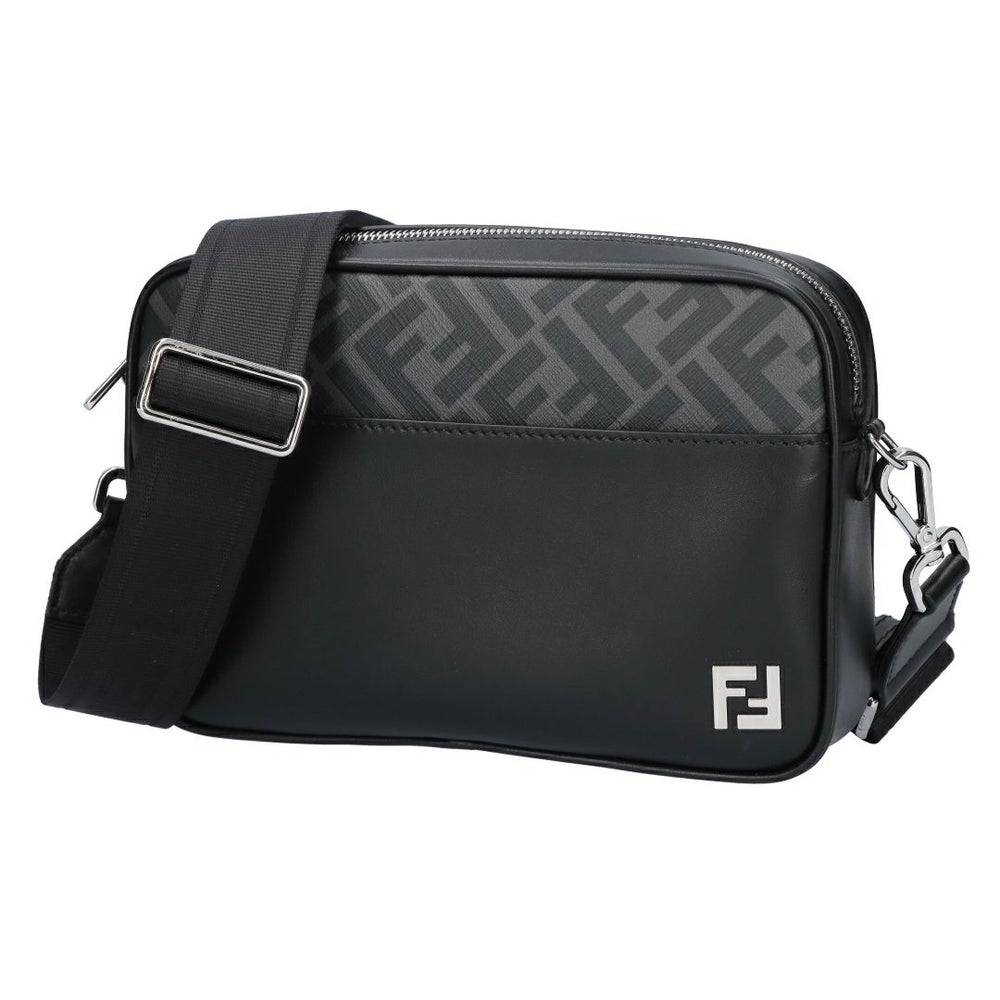 フェンディ FENDI ショルダーバッグ CAMERA CASE カメラケース 7M0286 AJF0 F0GXN BLACK+PALLADIUM ミディアム