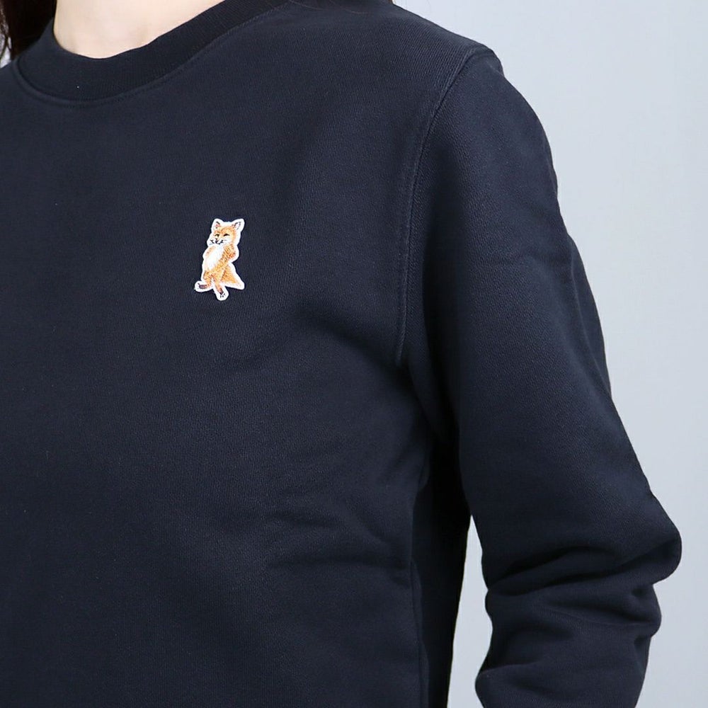 メゾンキツネ MAISON KITSUNE レディース スウェットトレーナー レディフォックス レギュラー スウェットシャツ PW00320KM0340 P199 BLACK