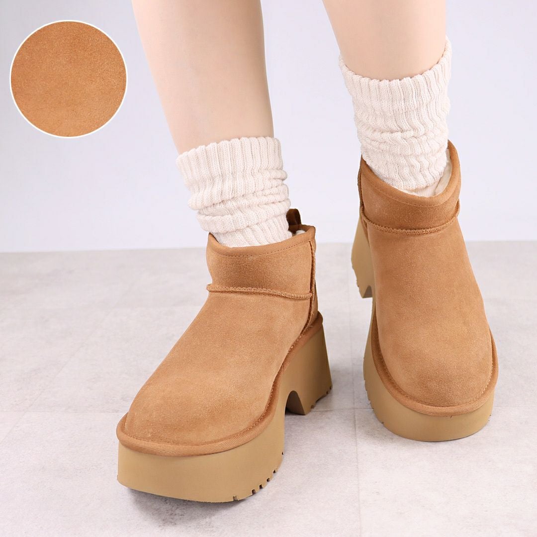 アグ UGG レディース 靴 ブーツ 厚底ブーツ ショートブーツ ムートン