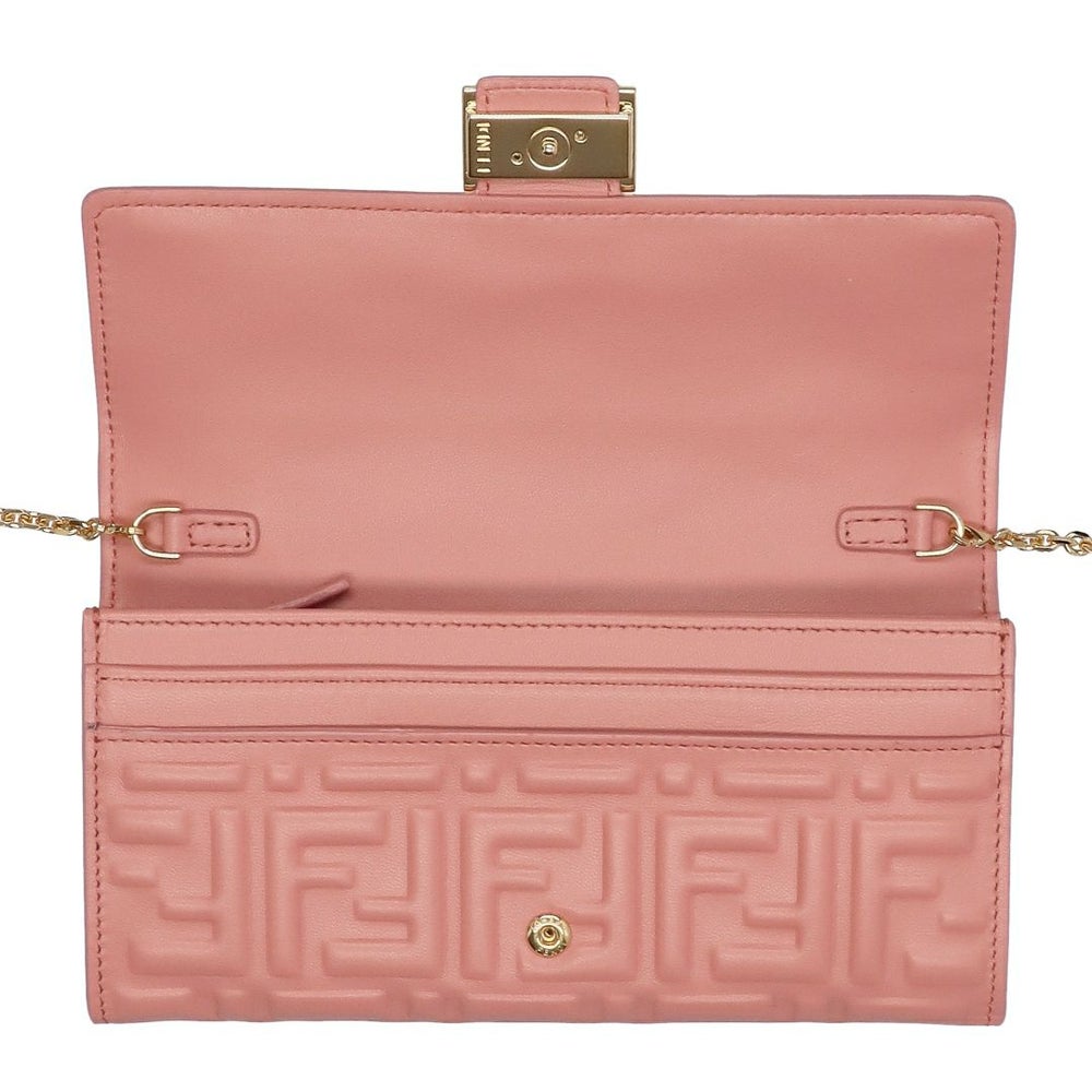 フェンディ FENDI チェーンウォレット 長財布 CONTINENTAL コンチネンタル 8M0365 AAJD F13VM MACARON+SOFT GOLD 【お取り寄せ】