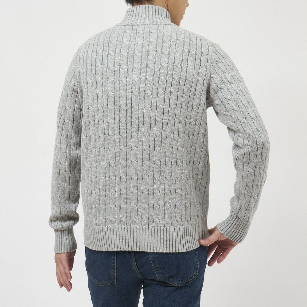 ポロ ラルフローレン POLO RALPH LAUREN メンズ ボーイズライン ニット セーター ハーフジップ プルオーバー ケーブルニット コットンニット 323868894