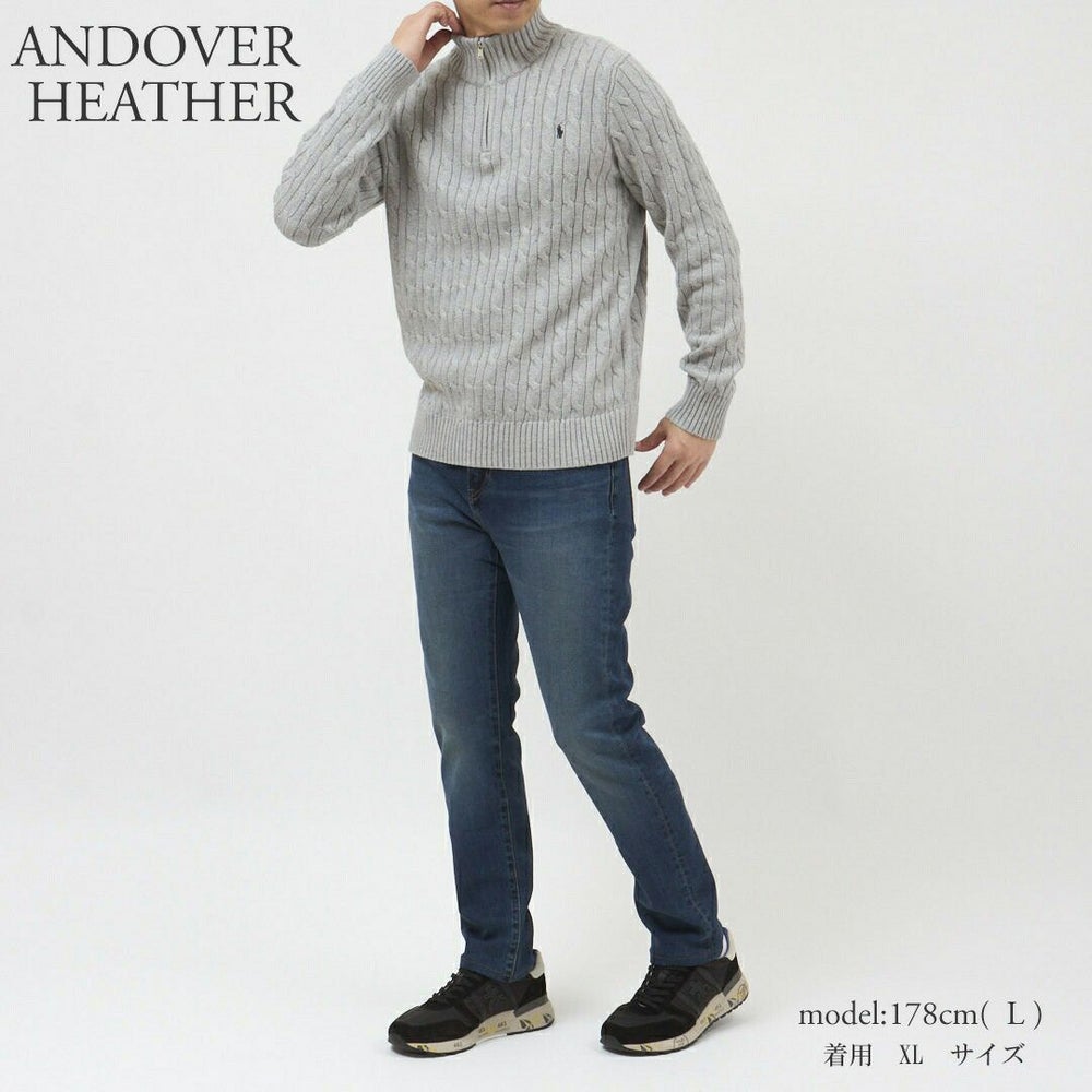 ポロ ラルフローレン POLO RALPH LAUREN メンズ ボーイズライン ニット セーター ハーフジップ プルオーバー ケーブルニット コットンニット 323868894