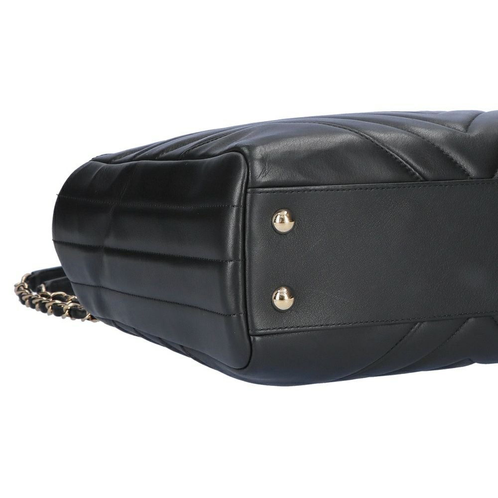 【リユース品】 シャネル CHANEL バッグ トートバッグ Vステッチチェーントートバッグ A91642 ブラック/ゴールド金具 【お取り寄せ】