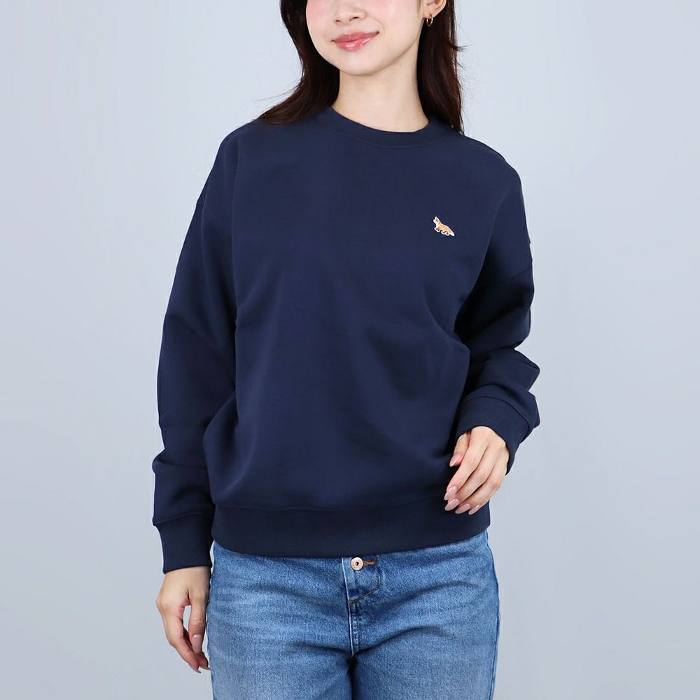 メゾンキツネ MAISON KITSUNE レディース スウェットトレーナー スウェットシャツ ベイビー フォックス コンフォート スウェットシャツ PW00307KM0341 0413 CLASSIC NAVY