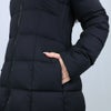 タトラス TATRAS レディース ロングダウン ダウンジャケット ファー ブロックステッチ ジップアップ フーディ― GANO ガノ LJXA0016013588 BLACK