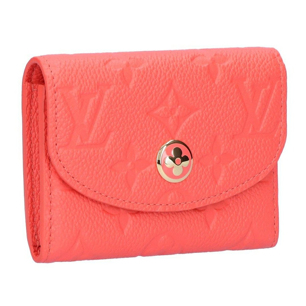 ルイヴィトン LOUIS VUITTON コインケース 小銭入れ ミニウォレット２つ折財布 アンプラント M14508 ポルトモネ・ロザリ スウィートコーラル