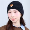 メゾンキツネ MAISON KITSUNE 帽子 ニット帽 フォックスヘッド ビーニー PM06111KT1140 P199 BLACK