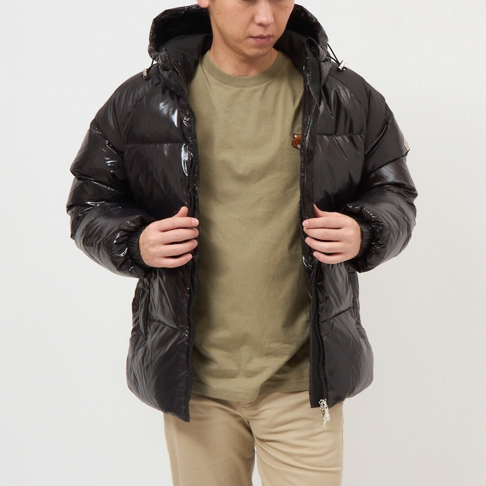 ピレネックス PYRENEX メンズダウンジャケットステン メンズアウター ダウンブルゾン フーディ フルジップ STEN DOWNJACKET HUY022 P0009 BLACK