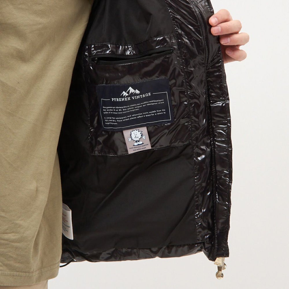 ピレネックス PYRENEX メンズダウンジャケットステン メンズアウター ダウンブルゾン フーディ フルジップ STEN DOWNJACKET HUY022 P0009 BLACK