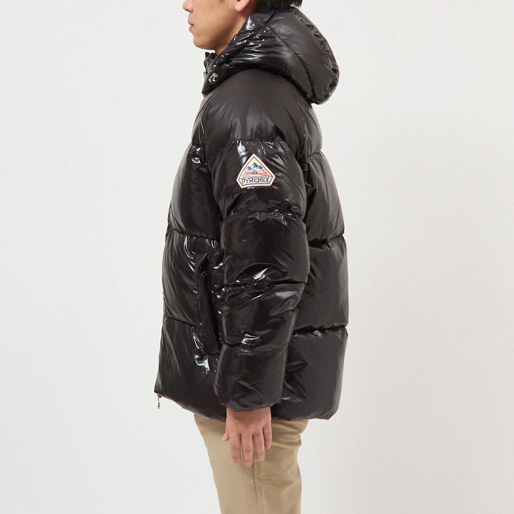 ピレネックス PYRENEX メンズダウンジャケットステン メンズアウター ダウンブルゾン フーディ フルジップ STEN DOWNJACKET HUY022 P0009 BLACK