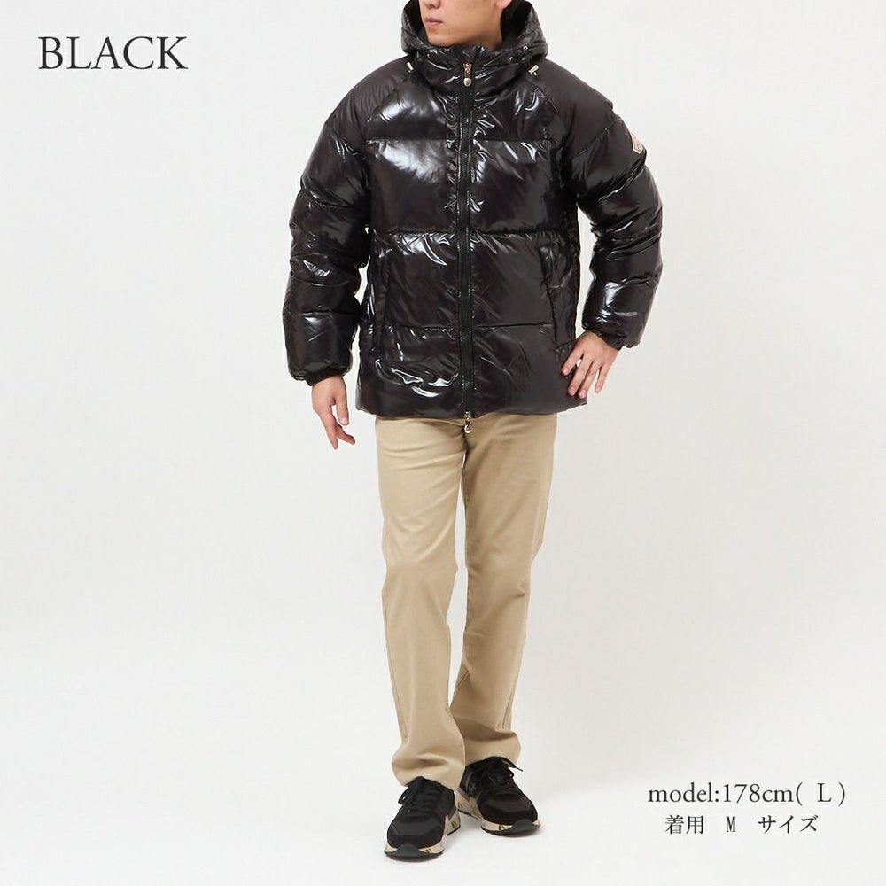 ピレネックス PYRENEX メンズダウンジャケットステン メンズアウター ダウンブルゾン フーディ フルジップ STEN DOWNJACKET HUY022 P0009 BLACK