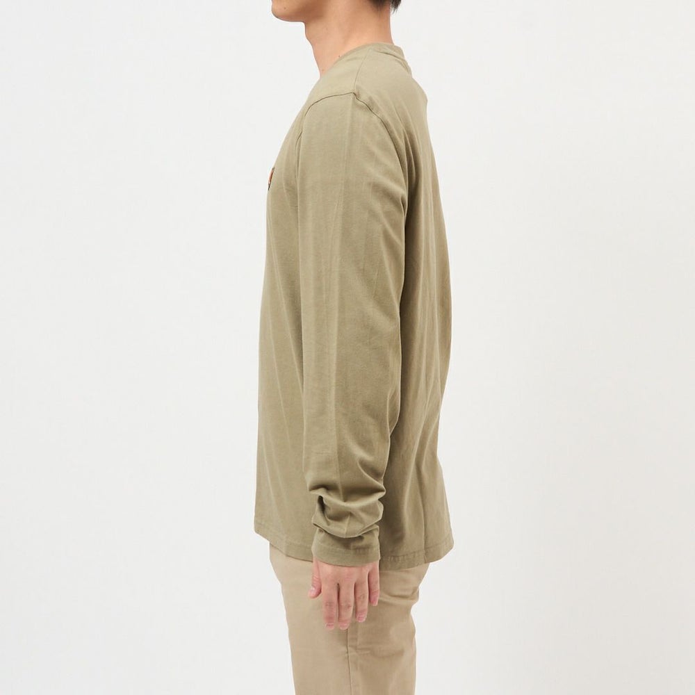 メゾンキツネ MAISON KITSUNE メンズ 長袖 Tシャツ フォックスヘッド レギュラー ロングスリーブ Tシャツ PM00118KJ7026 P131 LAUREL GREEN
