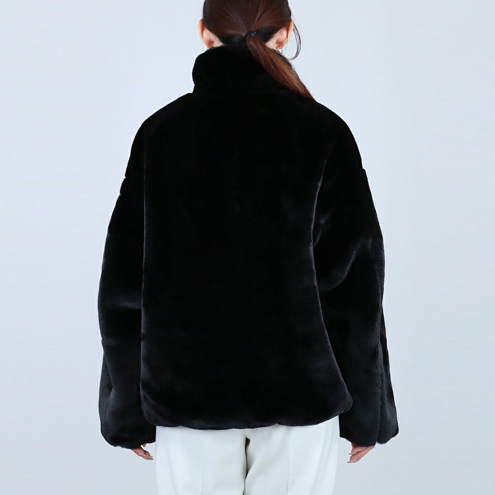 タトラス TATRAS レディースジャケット もこもこ エコファー ボアブルゾン ボアジャケット フルジップ スタンドカラー BARBRA バルブラ LJXA0038033588