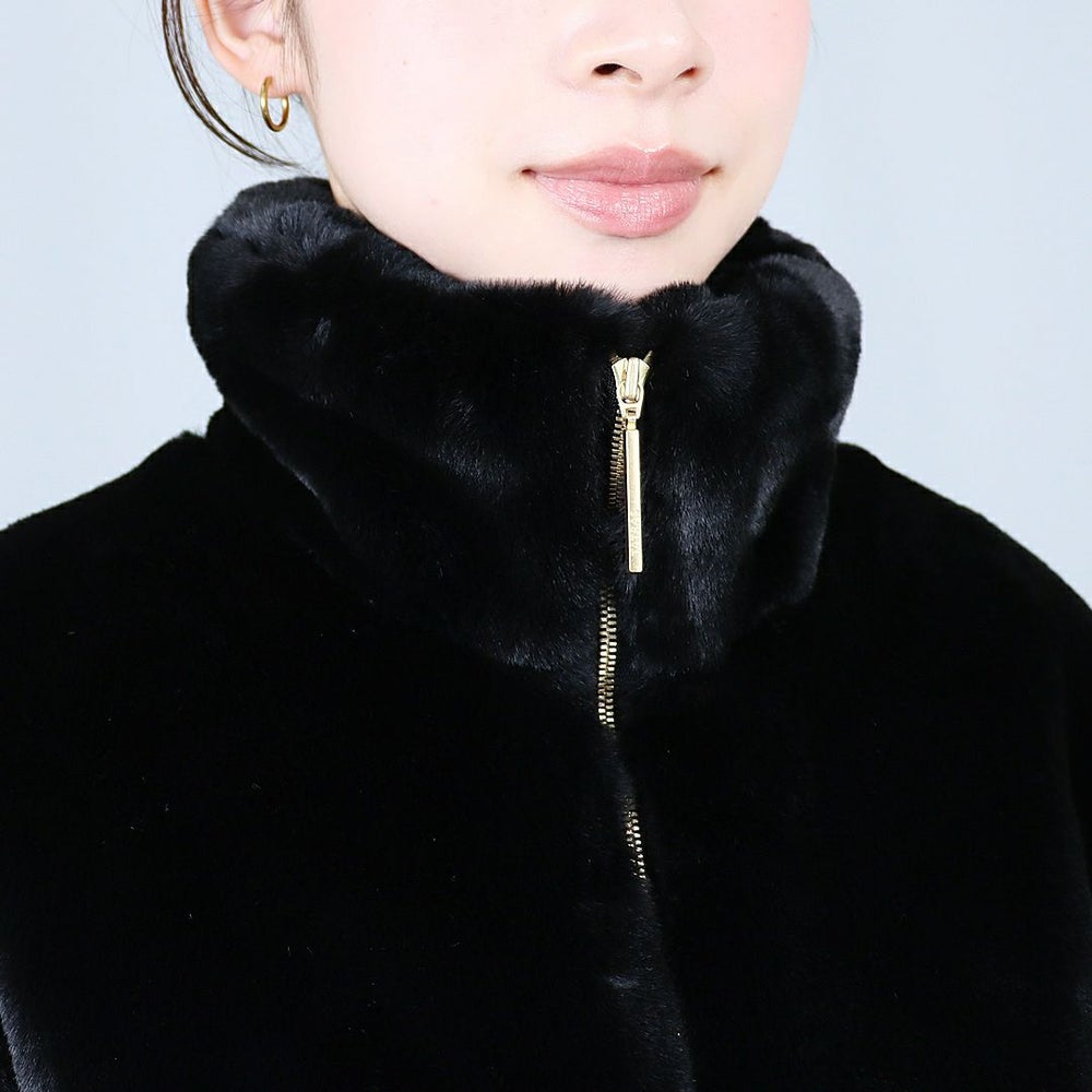 タトラス TATRAS レディースジャケット もこもこ エコファー ボアブルゾン ボアジャケット フルジップ スタンドカラー BARBRA バルブラ LJXA0038033588