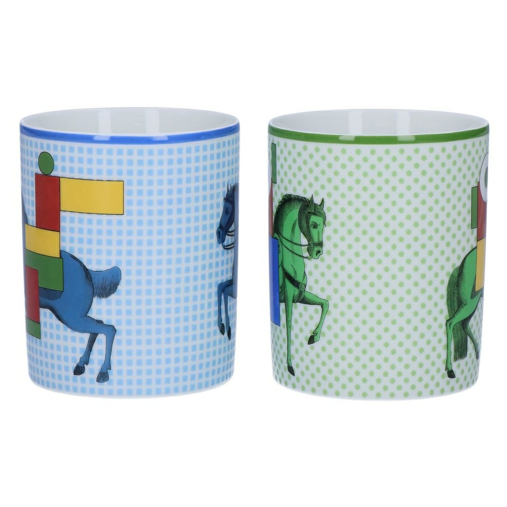 エルメス HERMES マグカップ マグ2個セット カヴァリエ・アン・フォルム 59431 食器 テーブルウェア ペアマグ ポーセリン 磁器