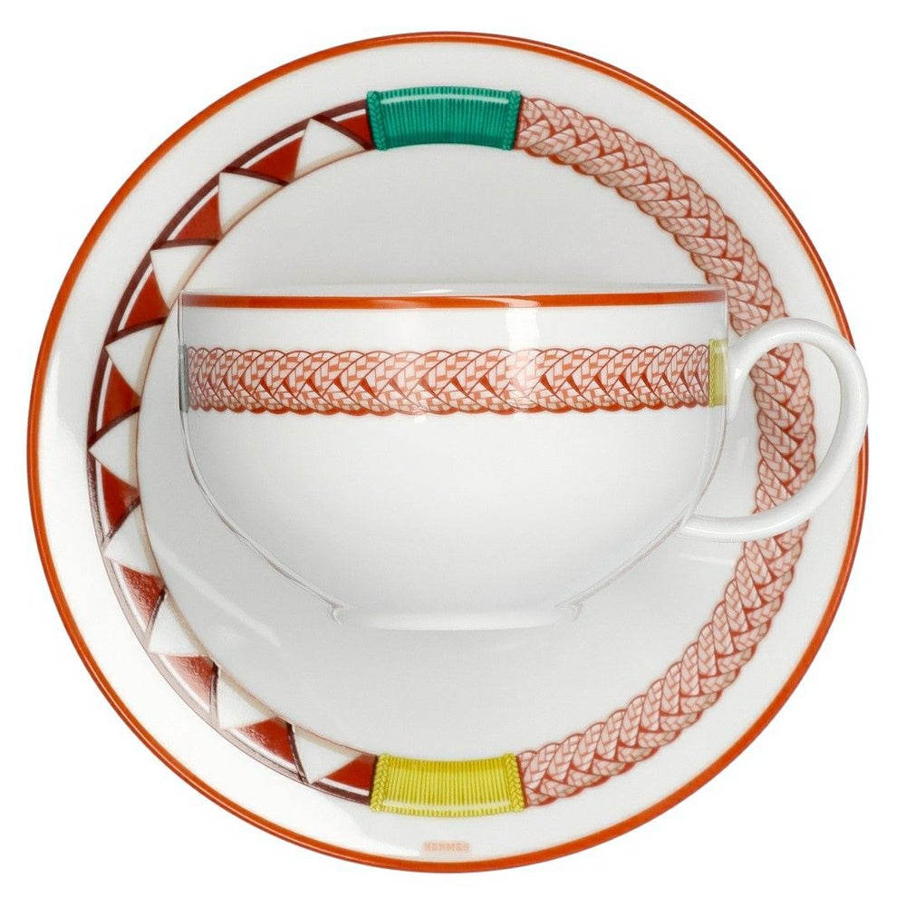 エルメス HERMES ティーカップ&ソーサ― トレサージュ・エケストル 57016 食器 テーブルウェア ポーセリン 磁器