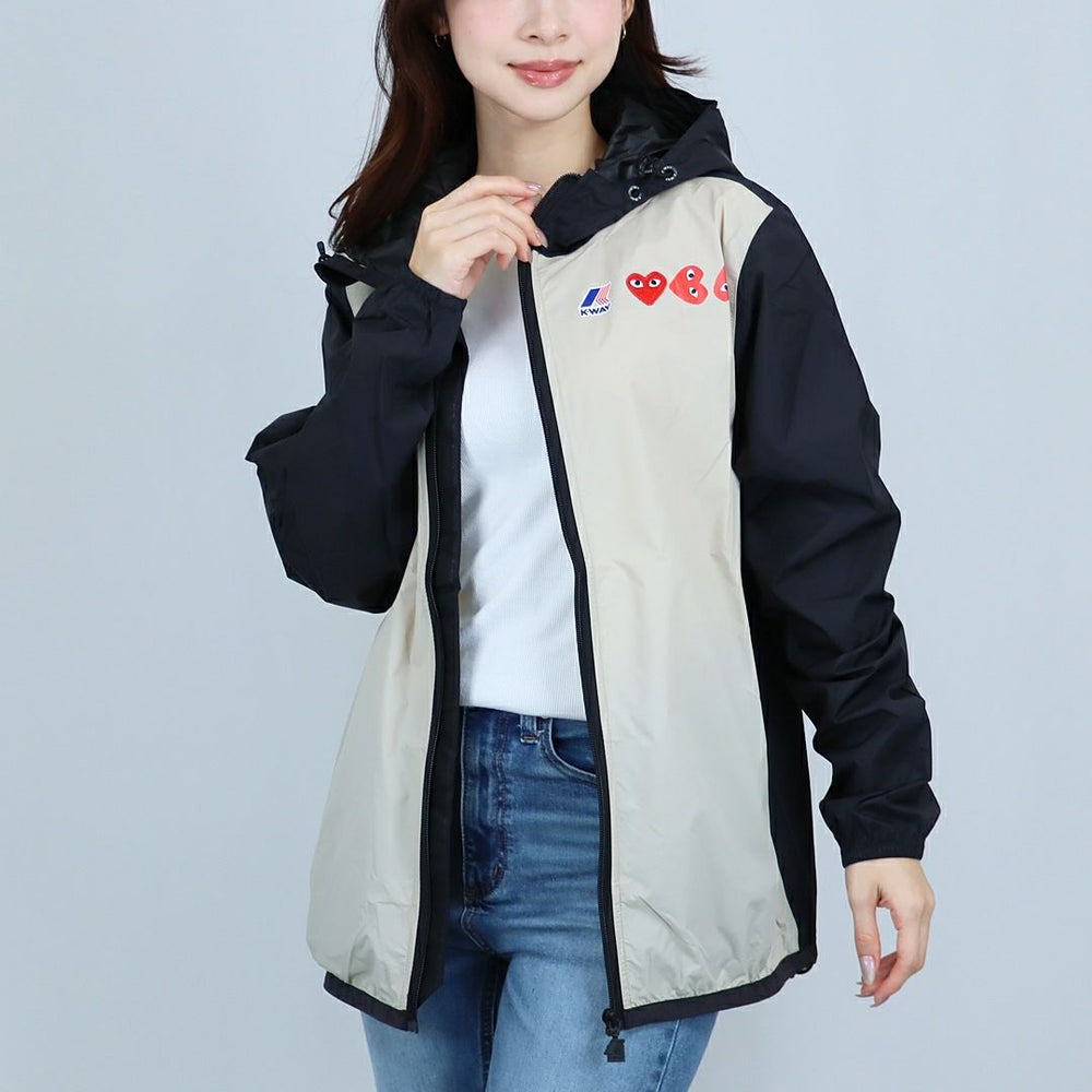 コムデギャルソン COMME DES GARCONS ユニセックス ジャケット ナイロンパーカー PLAY プレイ AZ J505 051 ジップアップ フーディ