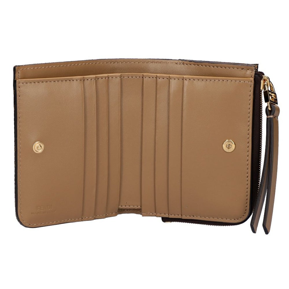 フェンディ FENDI 折財布 二つ折り財布 ZUCCA JAGUARD 8M0519 A98P F0A6E BACCO+DARK BROWN+SOFT GOLD