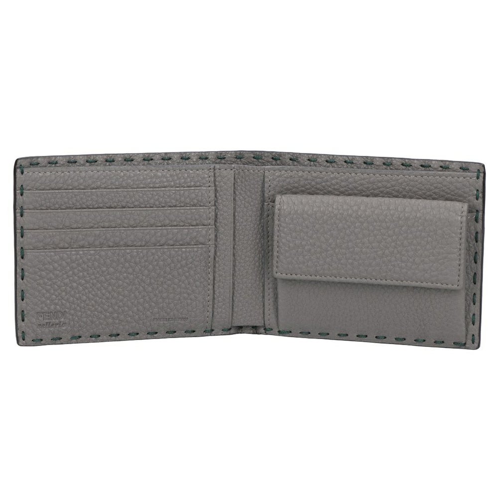 フェンディ FENDI メンズ 折財布 ニつ折り財布 小銭入れ付き SELLERIA セレリア 7M0194 AP3C F1TUN VERDE NORI+ARGILLA+P