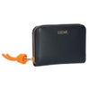ロエベ LOEWE 小銭入れ コインケース コンパクトウォレット ノット ジップ コインパース CEM1ZCPX02 6036 BLACK/BRIGHT ORANGE