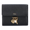 クロエ CHLOE 折財布 三つ折り財布 CHLOE CHARMS クロエチャームズ CH25AP976Q12 001 BLACK 【お取り寄せ】