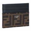 フェンディ FENDI カードケース 名刺入れ FFジャカード カードケース 7M0164 ALWK-F0L3T TOBACCO+DARK BROWN+BLA