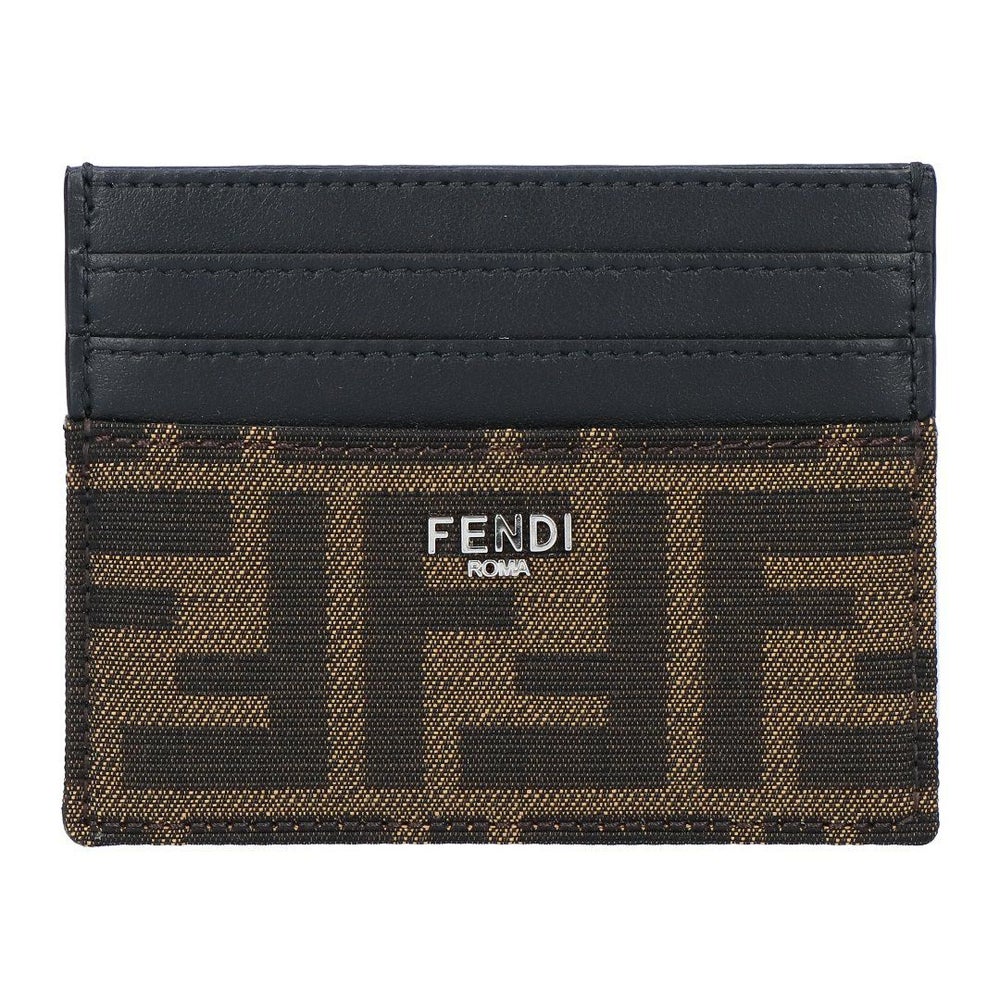 フェンディ FENDI カードケース 名刺入れ FFジャカード カードケース 7M0164 ALWK-F0L3T TOBACCO+DARK BROWN+BLA