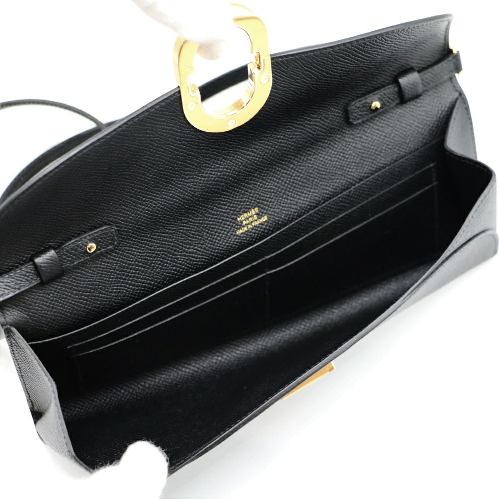 【リユース品】 エルメス HERMES バッグ ショルダーバッグ シェーヌダンクルトゥーゴー ブラック/ゴールド金具 【お取り寄せ】